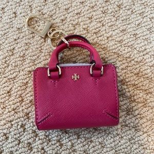 Mini Tory Burch Pink Key Chain Purse